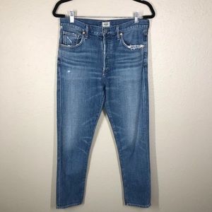 Citizens of Humanity Premium Vintage Liya button fly High rise classic Fit crop